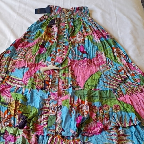 Rachel Roi Women's Multicolor Floral Tropical Maxi Skirt Size XS - Picture 3 of 7